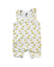 A White Rompers from Monica + Andy in size 3-6M for neutral. (Front View)