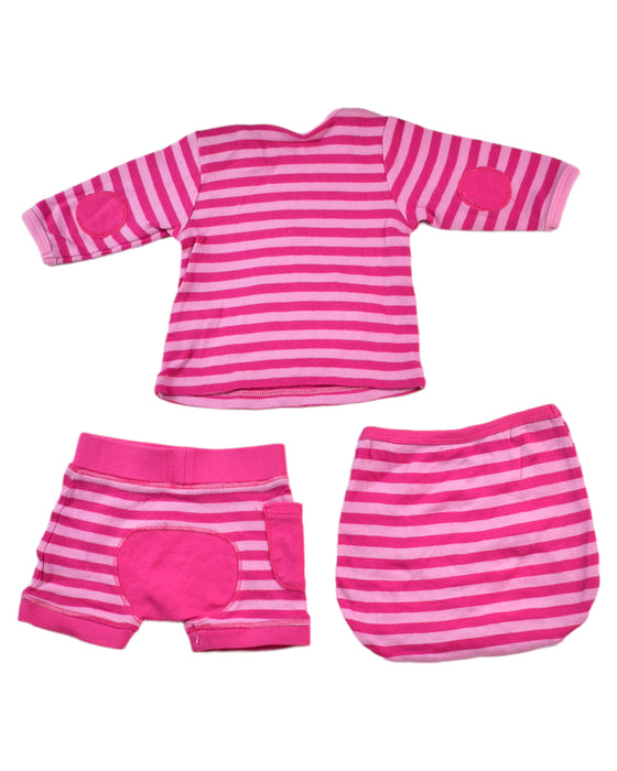 A Pink Shorts Sets from Le Petit Society in size 0-3M for girl. (Back View)