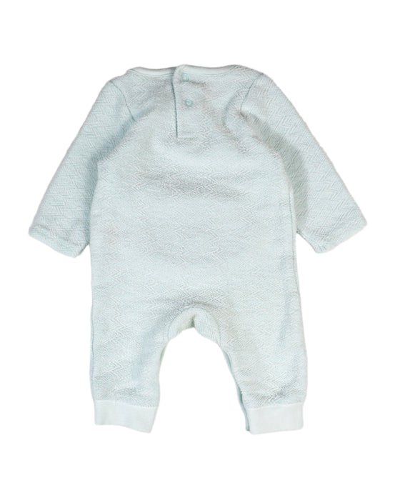 A Blue Long Sleeve Jumpsuits from Retykle in size Newborn for boy. (Back View)