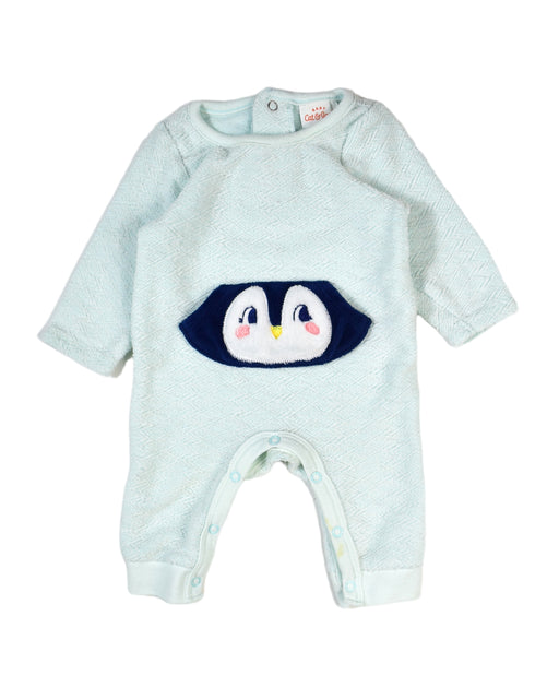 A Blue Long Sleeve Jumpsuits from Retykle in size Newborn for boy. (Front View)