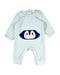 A Blue Long Sleeve Jumpsuits from Retykle in size Newborn for boy. (Front View)