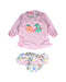 A Pink Swim Sets from Sunuva in size 3-6M for girl. (Front View)