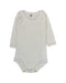 A White Bodysuits from Petit Bateau in size 6-12M for girl. (Front View)