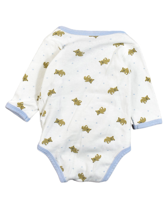 A White Bodysuits from Bout'Chou in size 3-6M for boy. (Back View)