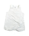 A White Rompers from Petit Bateau in size 6-12M for girl. (Front View)