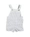 A White Overall Shorts from Jacadi in size 3-6M for boy. (Front View)