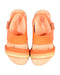A Orange Sandals from Mini Melissa in size 6T for girl. (Back View)