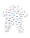 A White Jumpsuits from Petit Bateau in size 3-6M for boy. (Back View)