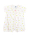A Ivory Rompers from Petit Bateau in size 6-12M for girl. (Front View)
