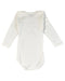 A White Bodysuits from Petit Bateau in size 6-12M for girl. (Back View)