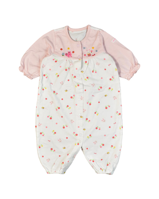 A White Jumpsuits from Miki House in size 12-18M for girl. (Front View)