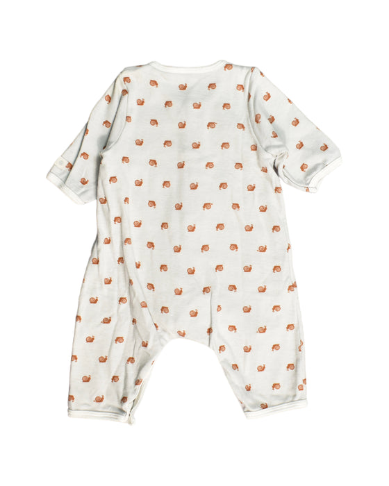 A White Jumpsuits from Petit Bateau in size 0-3M for boy. (Back View)
