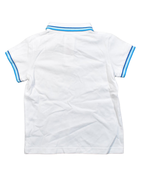A White Short Sleeve Polos from Jacadi in size 4T for boy. (Back View)