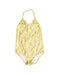 A Yellow Swimsuits from Sunuva in size 6T for girl. (Front View)