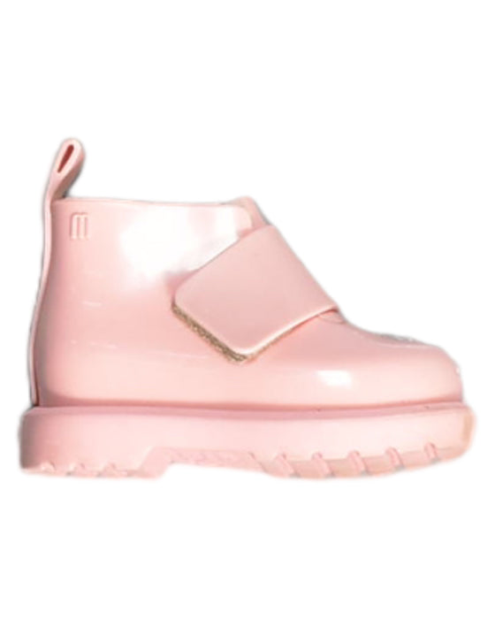 A Pink Boots & Booties from Mini Melissa in size 12-18M for girl. (Front View)