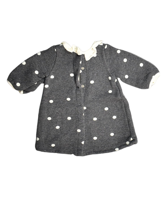 A Grey Long Sleeve Tops from Petit Bateau in size 0-3M for girl. (Back View)