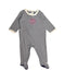 A Black Onesies from Petit Bateau in size 6-12M for girl. (Front View)