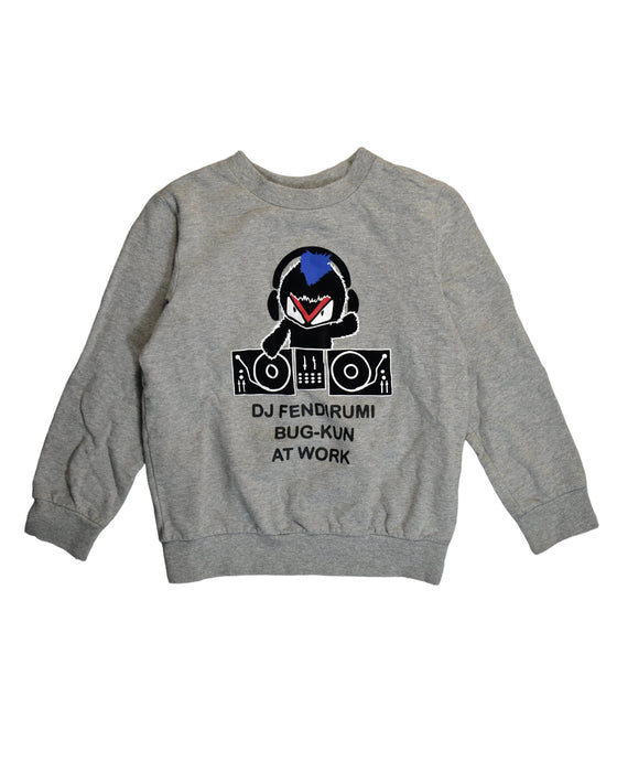 A Grey Sweatshirts from Fendi in size 5T for boy. (Front View)