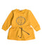 A Yellow Long Sleeve Dresses from Chateau de Sable in size 18-24M for girl. (Front View)
