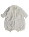A White Rompers from Petit Bateau in size 3-6M for girl. (Front View)