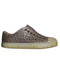 A Silver Slip Ons from Native Shoes in size 3T for girl. (Front View)