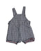A Black Overall Shorts from Absorba in size 6-12M for girl. (Back View)