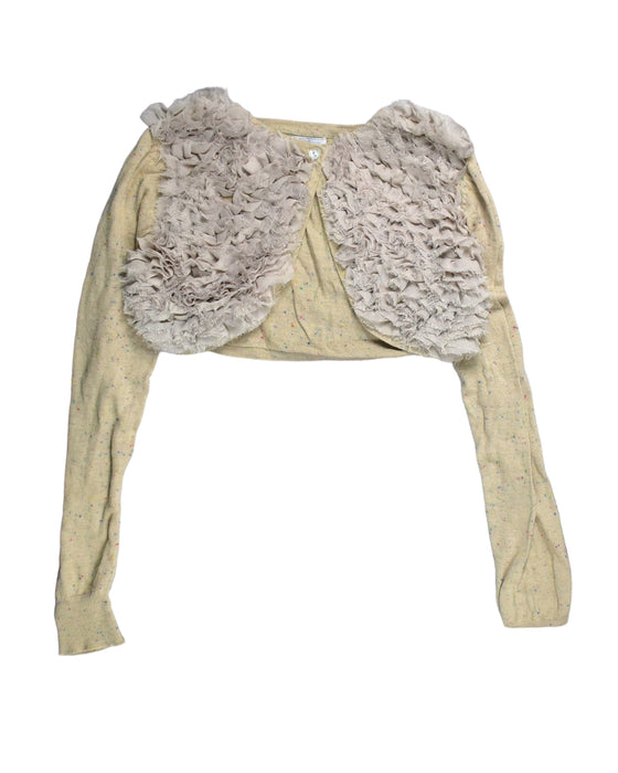 A Yellow Cardigans from Heach Junior in size 14Y for girl. (Front View)