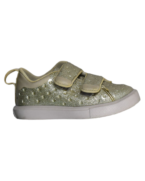 A Silver Sneakers from Native Shoes in size 18-24M for girl. (Front View)