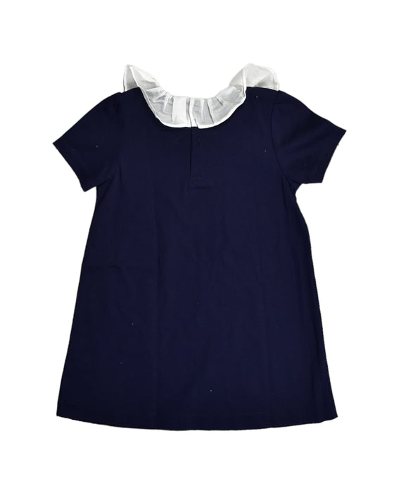 A Blue Short Sleeve Dresses from Momonittu in size 4T for girl. (Back View)
