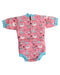 A Pink Swimsuits from Splash About in size L for girl. (Back View)