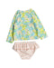 A Blue Swim Sets from Tucker & Tate in size 3-6M for girl. (Back View)
