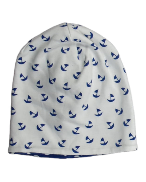 A White Beanies from Kissy Kissy in size Newborn for boy. (Front View)