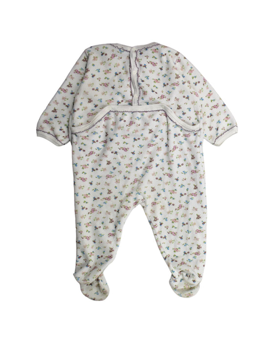A White Jumpsuits from Petit Bateau in size 6-12M for girl. (Back View)