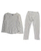 A White Pyjama Sets from Petit Bateau in size 4T for girl. (Front View)
