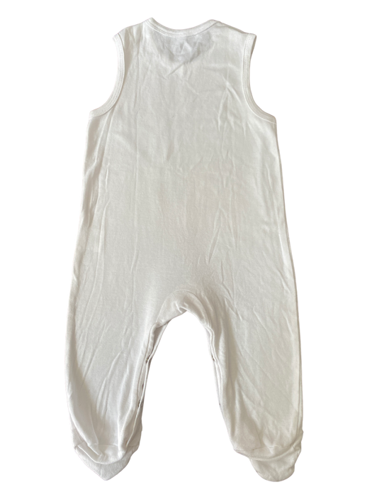 A White Sleeveless Jumpsuits from Le Petit Society in size 6-12M for neutral. (Back View)