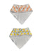 A Yellow Bibs from The Wee Bean in size O/S for girl. (Back View)