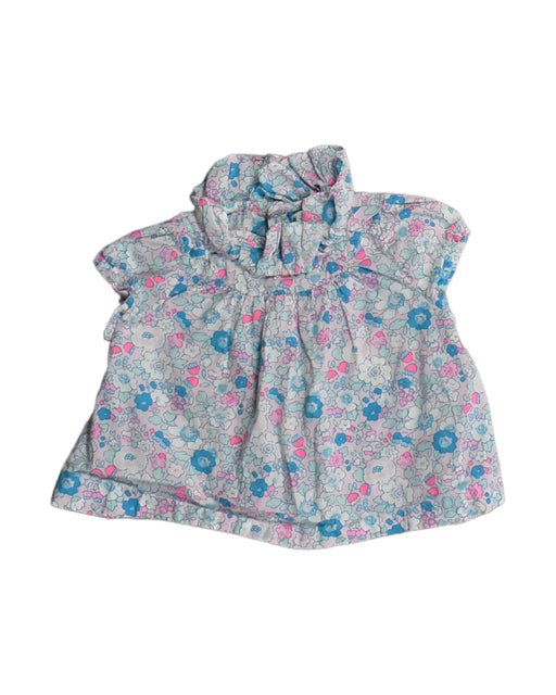 A Pink Sleeveless Tops from Jacadi in size 6-12M for girl. (Front View)