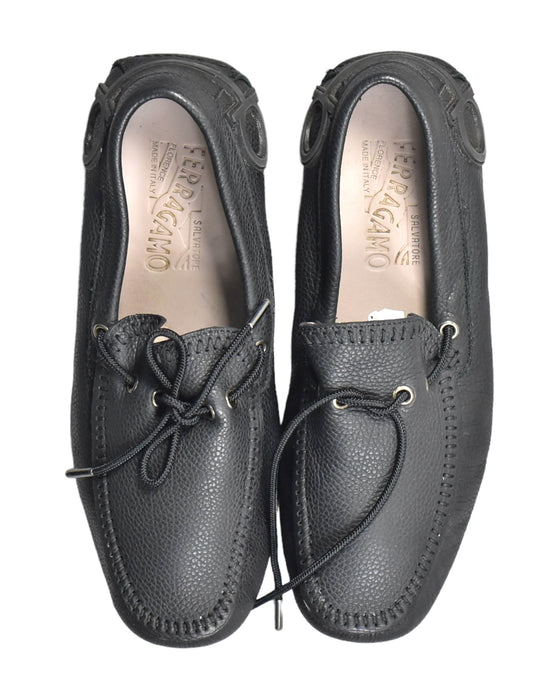 A Black Loafers & Moccasins from Salvatore Ferragamo in size 12Y for boy. (Back View)