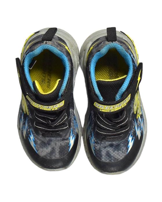 A Black Sneakers from Skechers in size 18-24M for boy. (Back View)