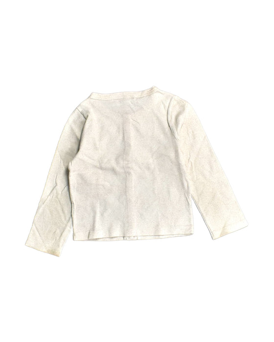 A White Long Sleeve Tops from Petit Bateau in size 3T for girl. (Back View)