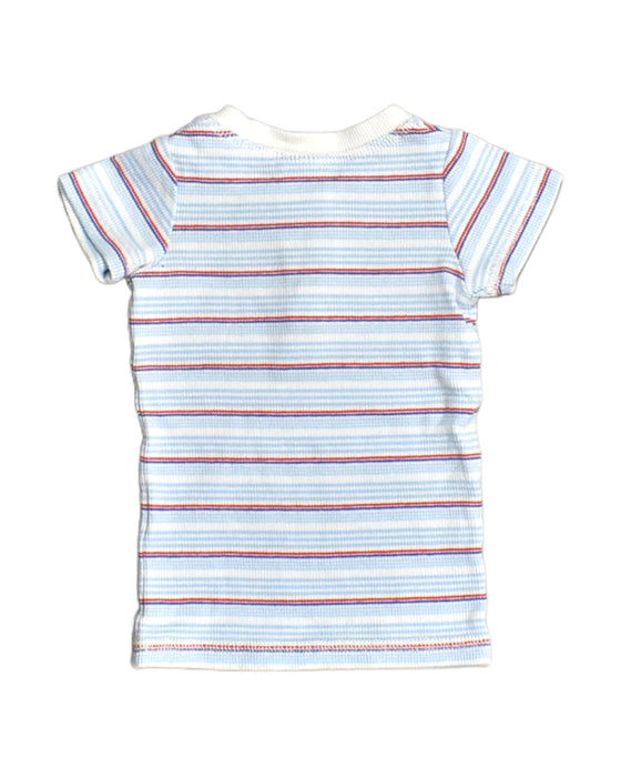A Blue Short Sleeve Tops from Seed in size 0-3M for girl. (Back View)