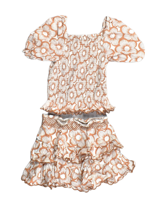 A Orange Skirt Sets from Seed in size 8Y for girl. (Back View)