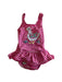 A Pink Swimsuits from Jojo Maman Bébé in size 6-12M for girl. (Front View)