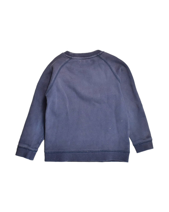 A Blue Sweatshirts from Monoprix in size 6T for boy. (Back View)