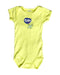 A Yellow Short Sleeve Bodysuits from Petit Bateau in size 0-3M for girl. (Front View)