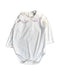 A White Long Sleeve Bodysuits from Kissy Kissy in size 6-12M for girl. (Front View)