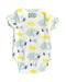 A White Short Sleeve Bodysuits from Piccalilly in size Newborn for boy. (Back View)