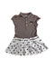 A White Short Sleeve Dresses from GB in size 4T for girl. (Front View)