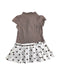 A White Short Sleeve Dresses from GB in size 4T for girl. (Back View)