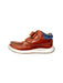 A Brown Sneakers from Clarks in size 3T for boy. (Back View)